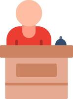 Receptionist Flat Icon Design vector