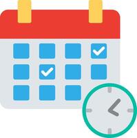Event Time Flat Icon Design vector