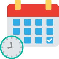 Event Schedule Flat Icon Design vector