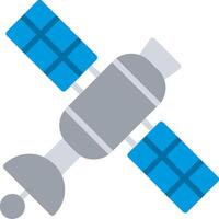 Satelite Flat Icon Design vector