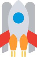 Spaceship Flat Icon Design vector