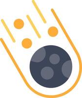 Asteroid Flat Icon Design vector