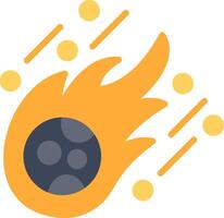 Meteor Flat Icon Design vector