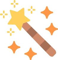 Magic Wand Flat Icon Design vector