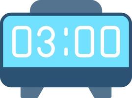Digital Alarm Clock Flat Icon Design vector