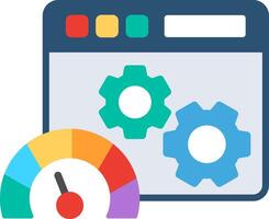 Web page speed test Flat Illustration Design vector