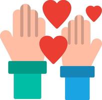 Hands up Flat Illustration Design vector