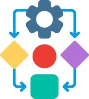 Predictive modeling Flat Illustration Design vector
