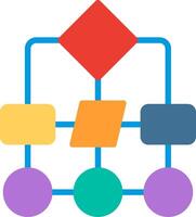Hierarchical structure Flat Illustration Design vector