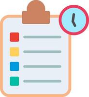 Waiting list Flat Icon Design vector