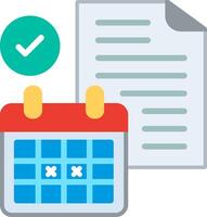 Scheduling Flat Illustration Design vector