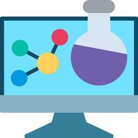 Virtual lab Flat Icon Design vector