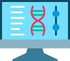 Dna computing Flat Icon Design vector