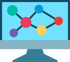 Data science Flat Icon Design vector