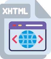 XHTML Flat Illustration Design vector