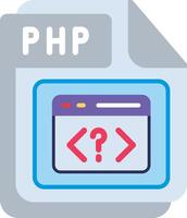 PHP Flat Illustration Design vector