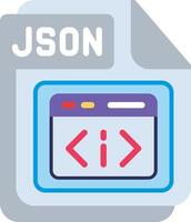 JSON Flat Illustration Design vector