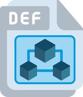 DEF Flat Illustration Design vector