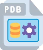 PDB Flat Illustration Design vector