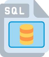 SQL Flat Illustration Design vector