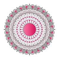 A colorful floral pattern is shown in the center of a circle vector