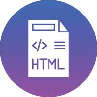 HTML File Illustration Icon vector