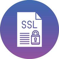 SSL File Illustration Icon vector