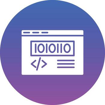 Binary Code Illustration Icon vector
