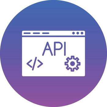 web api ilustración icono vector