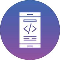 Mobile Coding Illustration Icon vector