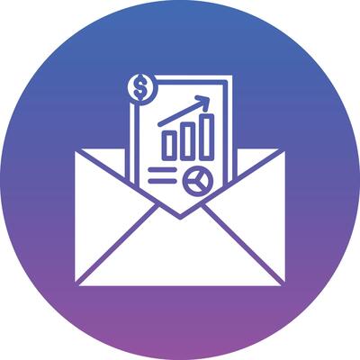 Email Statistics Illustration Icon