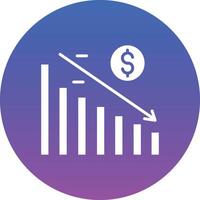Decline Diagram Illustration Icon vector