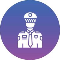 Policeman Illustration Icon vector
