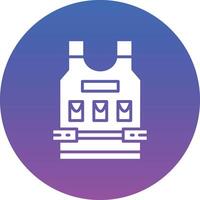 Bulletproof Vest Illustration Icon vector