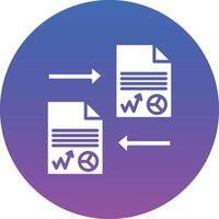 Documents Exchange Illustration Icon vector