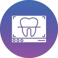 Tooth Xray Illustration Icon vector