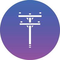 Electric Pole Illustration Icon vector
