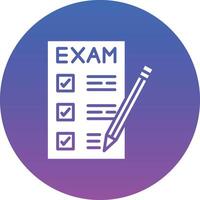 Exam Illustration Icon vector