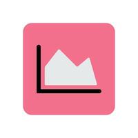 colorful flat icon design for analysis infographics mobile application vector