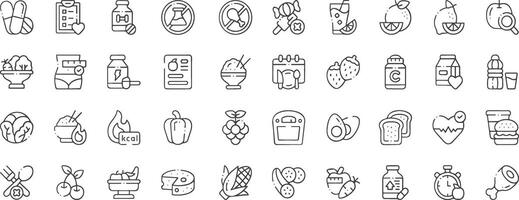 Set of Nutrition icons set vector