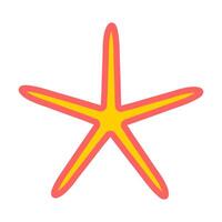 Red starfish icon. Sea animal. illustration. vector