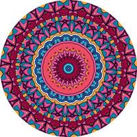 Intricate Mandala Design with Warm and Cool Colors vector
