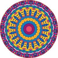 Dynamic Mandala Featuring Concentric Circles and Vibrant Color Gradients vector