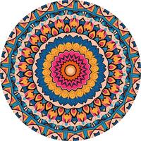 Eye-Catching Mandala Design with Interlocking Patterns and Colorful Details vector