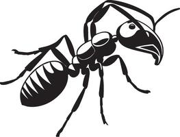 Ant Illustration With Various Shapes vector