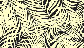 Palm leaf silhouette in jungle style vector
