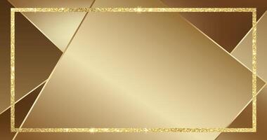 Elegant gold template for card, certificate. Luxury background with gold glitter. Empty gift voucher with place for text. vector