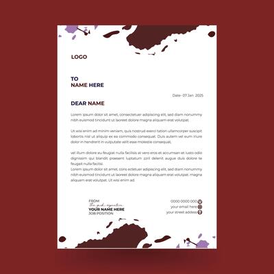 Professional clean style letterhead design, Corporate Business Letterhead, Elegant and minimalist style letterhead template design full .