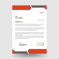 Modern clean and Professional Letterhead design Template with red color. vector