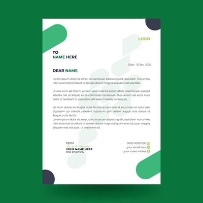 Modern Professional Letterhead designTemplate